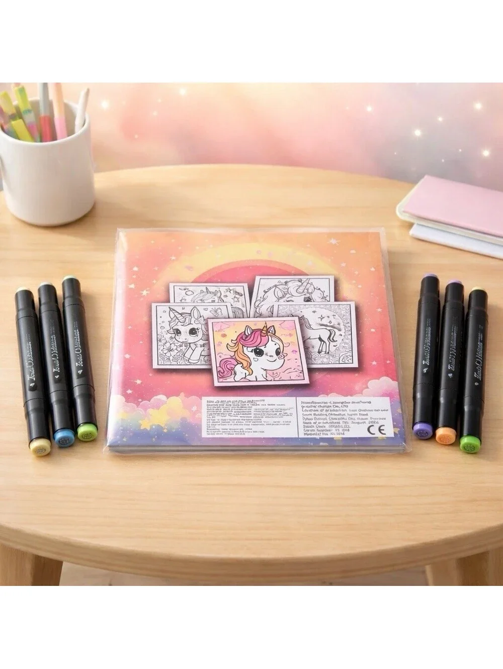 Unicorn Coloring Book Set for Kids w/ 32 Markers Art Gift Activity New